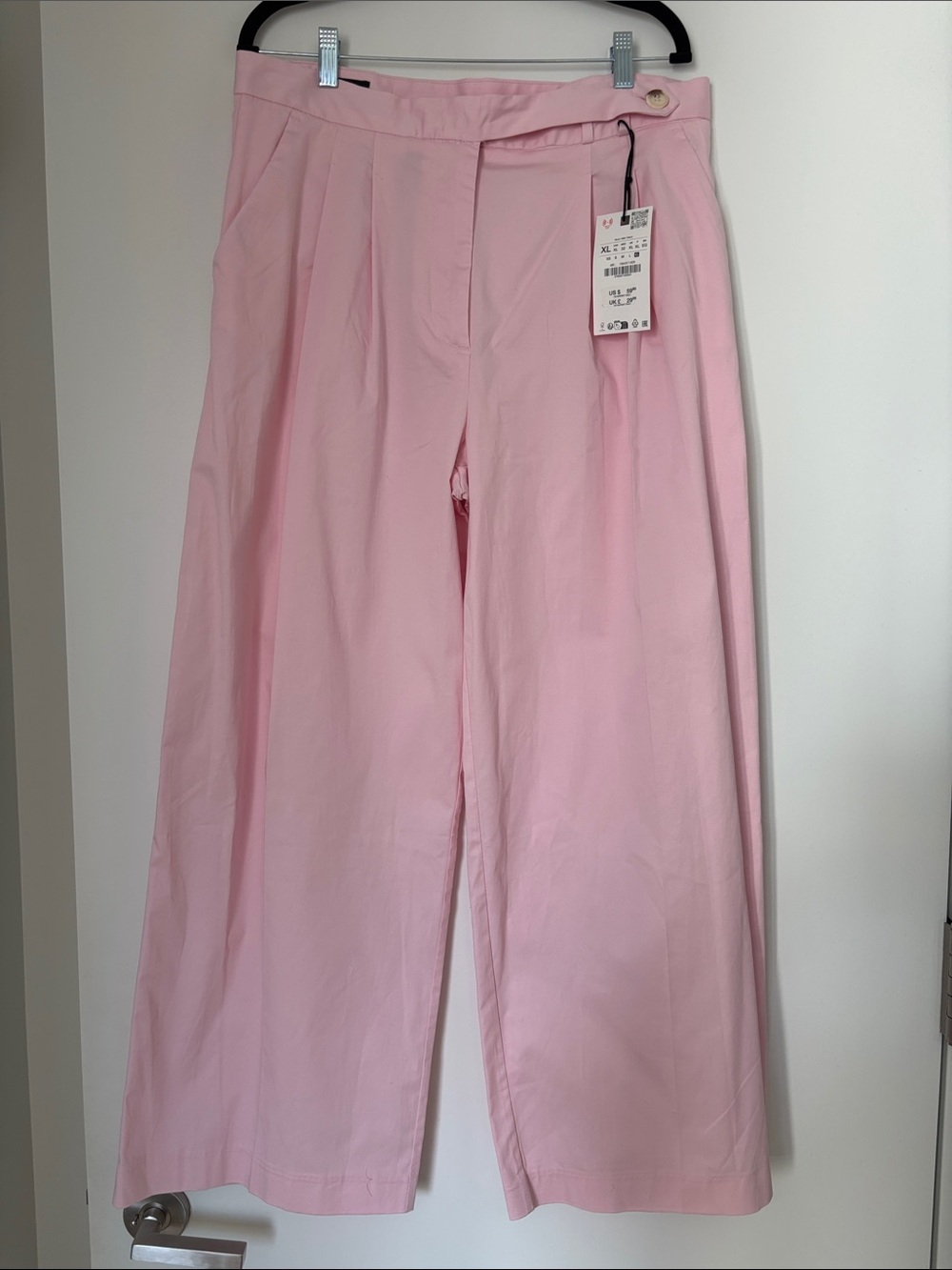 NEW Zara Wide-Leg Pink Women's Trousers